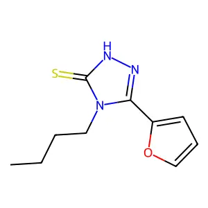 4-butyl-3-(furan-2-yl)-1H-1,2,4-triazole-5-thione structure