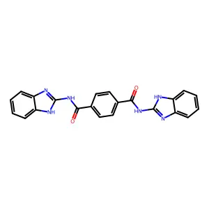 1-N,4-N-bis(1H-benzimidazol-2-yl)benzene-1,4-dicarboxamide structure