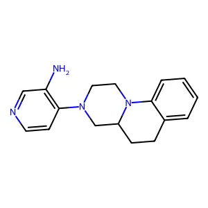 1H-Pyrazino(1,2-a)quinoline, 2,3,4,4a,5,6-hexahydro-3-(3-amino-4-pyridyl)- structure