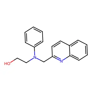 Quinoline, 2-(((N-(2-hydroxyethyl)-N-phenyl)amino)methyl)- structure