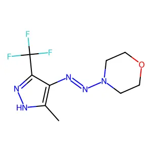 [(E)-[3-methyl-5-(trifluoromethyl)pyrazol-4-ylidene]amino]-morpholino-amine structure