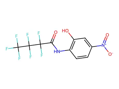 Butanamide, 2,2,3,3,4,4,4-heptafluoro-N-(2-hydroxy-4-nitrophenyl)- structure