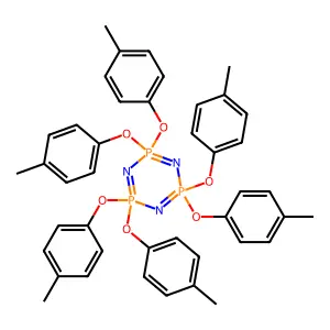 2,2,4,4,6,6-Hexakis-P-tolyloxy-,,-(1,3,5,2,4,6)triazatriphosphinine structure