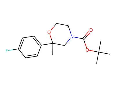 4-Boc-2-(4-fluorophenyl)-2-methylmorpholine structure