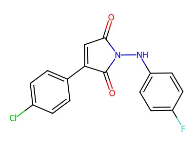 3-(4-chlorophenyl)-1-(4-fluoroanilino)-1H-pyrrole-2,5-dione structure