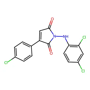 3-(4-Chlorophenyl)-1-(2,4-dichloroanilino)pyrrole-2,5-dione structure