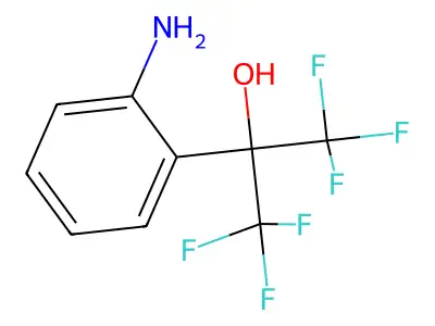2-(2-Aminophenyl)-1,1,1,3,3,3-hexafluoropropan-2-ol structure