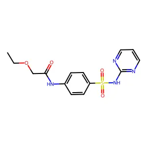2-ethoxy-N-[4-(2-pyrimidinylsulfamoyl)phenyl]acetamide structure