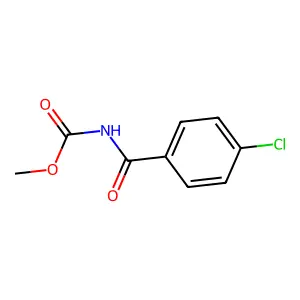 methyl N-(4-chlorobenzoyl)carbamate structure