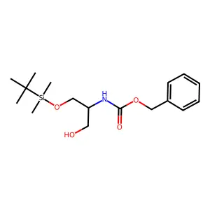 Benzyl 2-((tert-butyl(dimethyl)silyl)oxy)-1-(hydroxymethyl)ethylcarbamate structure