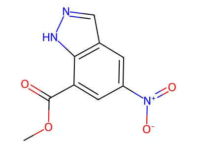methyl 5-nitro-1H-indazole-7-carboxylate structure