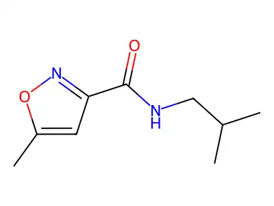 5-methyl-N-(2-methylpropyl)-1,2-oxazole-3-carboxamide structure