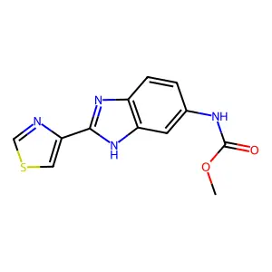 5-Benzimidazolecarbamic acid, 2-(4-thiazolyl)-, methyl ester structure