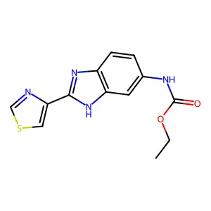 Carbamic acid, (2-(4-thiazolyl)-1H-benzimidazol-5-yl)-, ethyl ester structure
