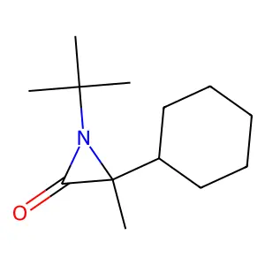 1-Tert-butyl-3-cyclohexyl-3-methylaziridin-2-one structure