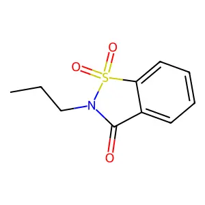 1,2-Benzisothiazol-3(2H)-one, 2-propyl-, 1,1-dioxide structure