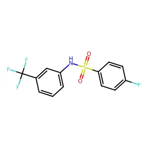 4-fluoro-N-[3-(trifluoromethyl)phenyl]benzenesulfonamide structure