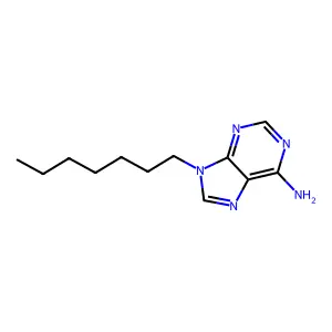 9-Heptyl-9H-purin-6-amine structure