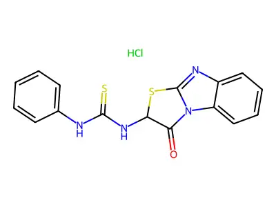 Thiourea, N-(2,3-dihydro-3-oxothiazolo(3,2-a)benzimidazol-2-yl)-N'-phenyl-, monohydrochloride structure