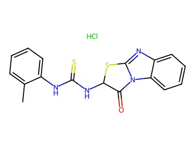 Urea, 1-(2,3-dihydro-3-oxothiazolo(3,2-a)benzimidazol-2-yl)-2-thio-3-o-tolyl-, monohydrochloride structure