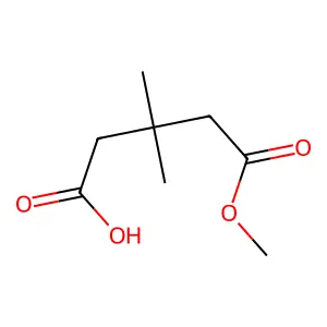 5-Methoxy-3,3-dimethyl-5-oxopentanoic acid structure