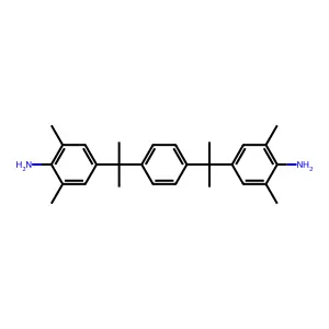 Benzenamine, 4,4'-(1,4-phenylenebis(1-methylethylidene))bis(2,6-dimethyl- structure