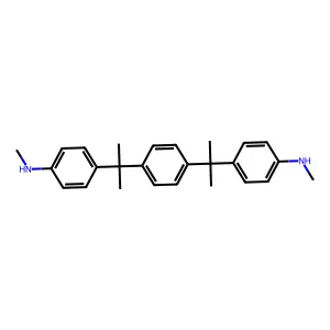 Benzenamine, 4,4'-(1,4-phenylenebis(1-methylethylidene))bis(N-methyl- structure