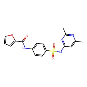N-{4-[(2,6-dimethylpyrimidin-4-yl)sulfamoyl]phenyl}furan-2-carboxamide structure