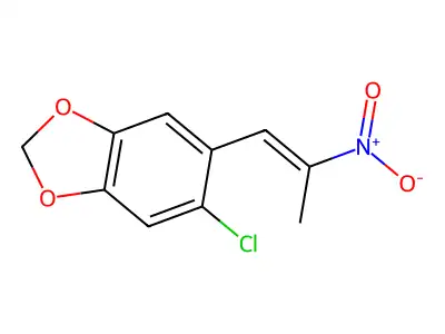 5-Chloro-6-(2-nitroprop-1-enyl)-1,3-benzodioxole structure