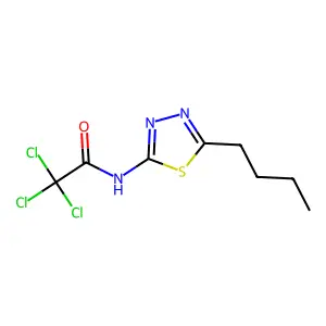 Acetamide, N-(5-butyl-1,3,4-thiadiazol-2-yl)-2,2,2-trichloro- structure