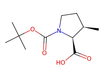 1-((Tert-butoxy)carbonyl)-3-methylpyrrolidine-2-carboxylic acid structure