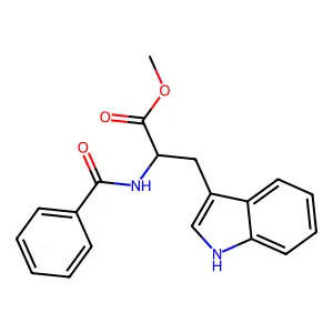 Methyl benzoyl-L-tryptophanate structure