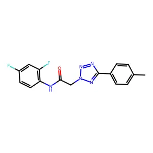 Acetamide, N-(2,4-difluorophenyl)-2-(5-p-tolyl-tetrazol-2-yl)- structure