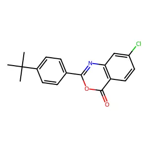 2-(4-tert-butylphenyl)-7-chloro-4H-3,1-benzoxazin-4-one structure