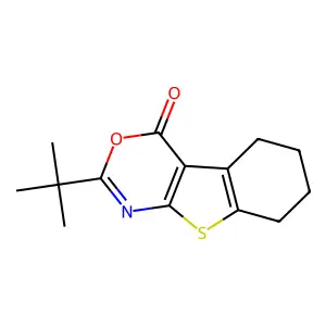 2-Tert-butyl-5,6,7,8-tetrahydro-[1]benzothiolo[2,3-d][1,3]oxazin-4-one structure