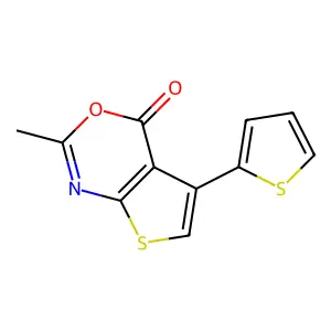 2-Methyl-5-thiophen-2-ylthieno[2,3-d][1,3]oxazin-4-one structure