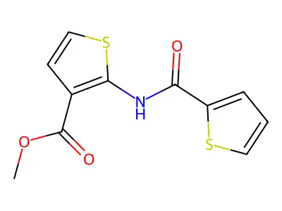 Methyl 2-[(2-thienylcarbonyl)amino]thiophene-3-carboxylate structure