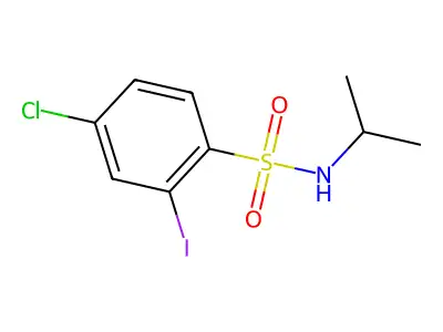 4-chloro-2-iodo-N-propan-2-ylbenzenesulfonamide structure