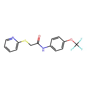 2-(pyridin-2-ylsulfanyl)-N-[4-(trifluoromethoxy)phenyl]acetamide structure