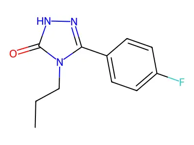 3-(4-fluorophenyl)-4-propyl-4,5-dihydro-1H-1,2,4-triazol-5-one structure