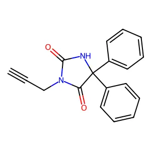 Hydantoin, 5,5-diphenyl-3-(2-propynyl)- structure