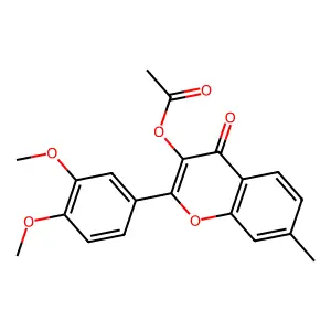 3-(Acetyloxy)-2-(3,4-dimethoxyphenyl)-7-methyl-4H-1-benzopyran-4-one structure