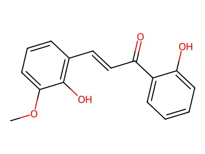 3-(2-hydroxy-3-methoxyphenyl)-1-(2-hydroxyphenyl)prop-2-en-1 structure