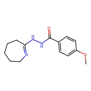 4-methoxy-N'-(3,4,5,6-tetrahydro-2H-azepin-7-yl)benzohydrazide structure