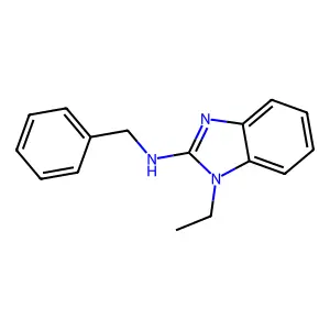 N-benzyl-1-ethyl-1H-1,3-benzodiazol-2-amine structure