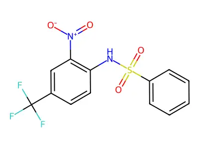 N-[2-nitro-4-(trifluoromethyl)phenyl]benzenesulfonamide structure