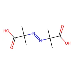 Azobisisobutyric acid structure