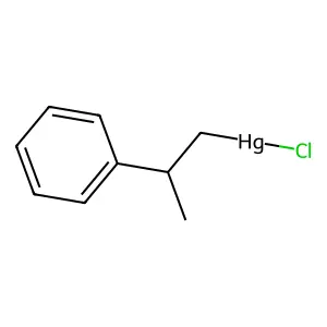 Chloro(2-phenylpropyl)mercury structure