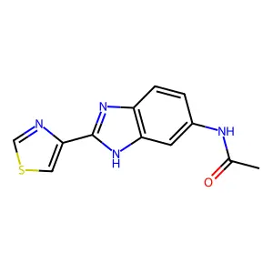 Acetamide, N-(2-(4-thiazolyl)-5-benzimidazolyl)- structure
