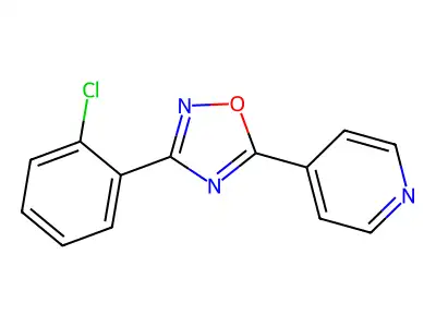 3-(2-Chlorophenyl)-5-pyridin-4-yl-1,2,4-oxadiazole structure
